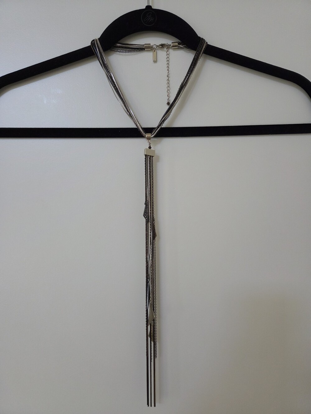 WHBM Mixed Metal Multi-Strand Lariat Tassel Necklace Or Bag Charm
